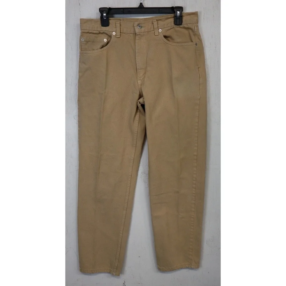 Mens Levis 550 Vintage Brown Denim Jeans‎ Pants Size 34x32 USA Y2K Measures 33